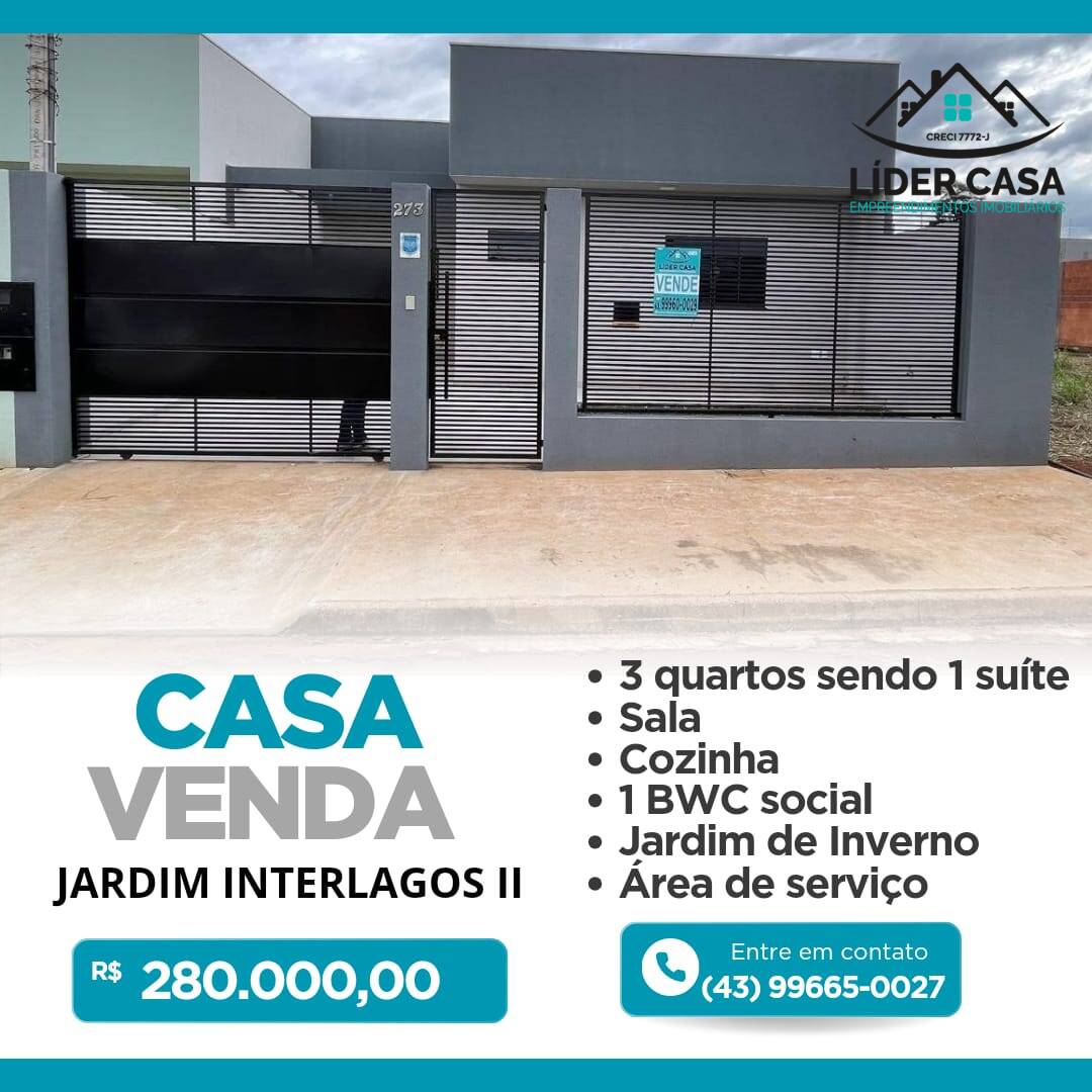 #531 - Casa para Venda em Arapongas - PR