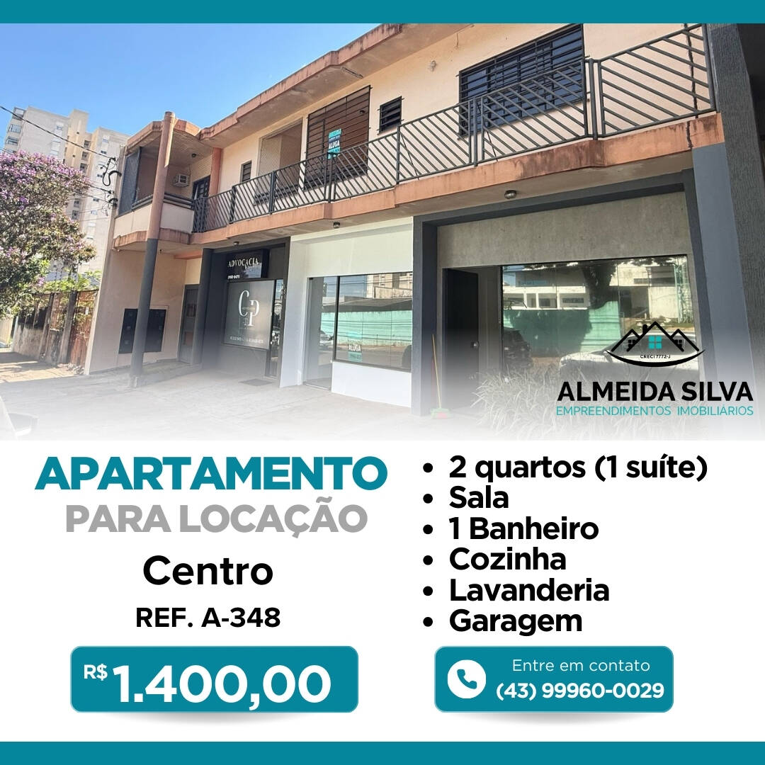 #A-348 - Apartamento para Locação em Arapongas - PR