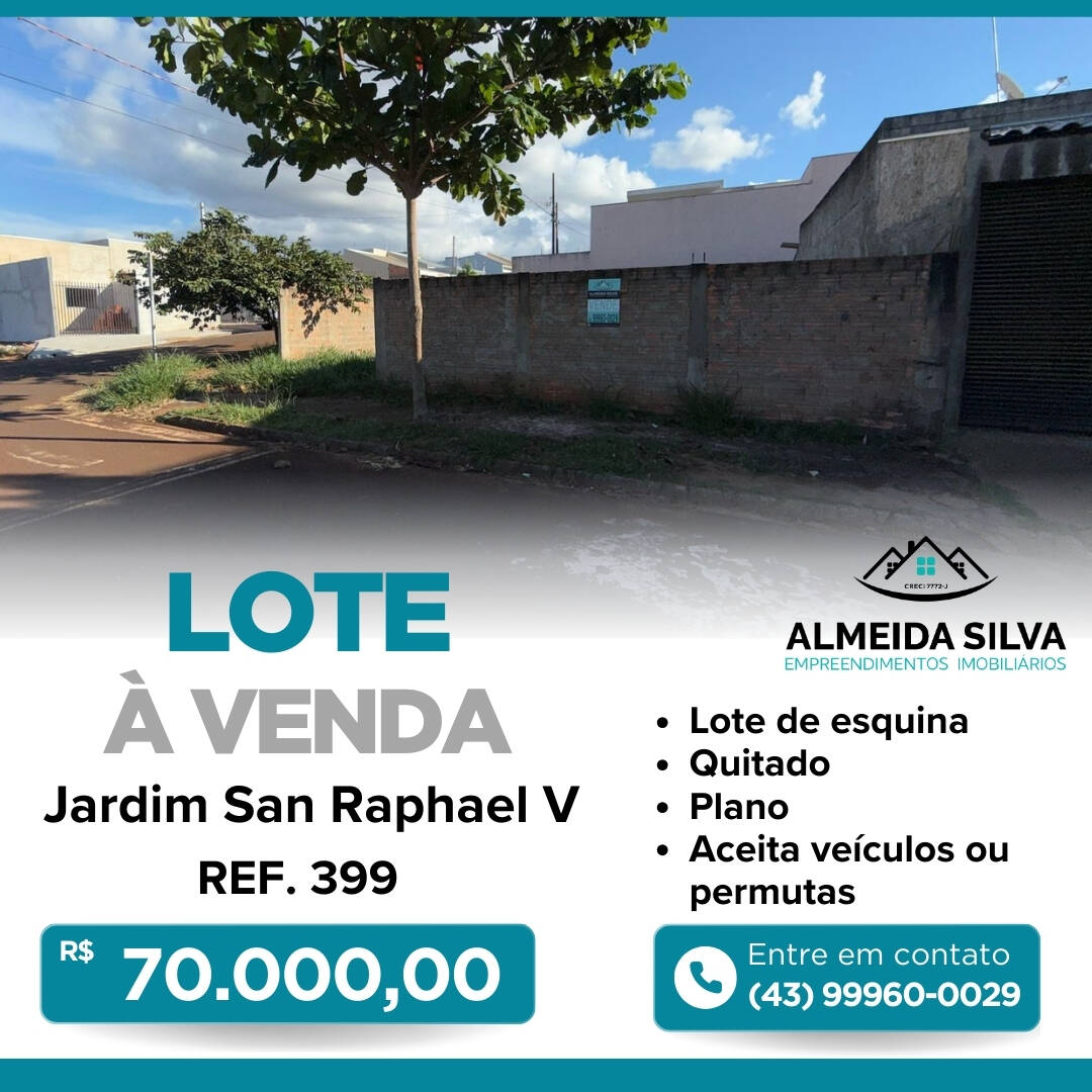 #399 - Loteamentos para Venda em Arapongas - PR