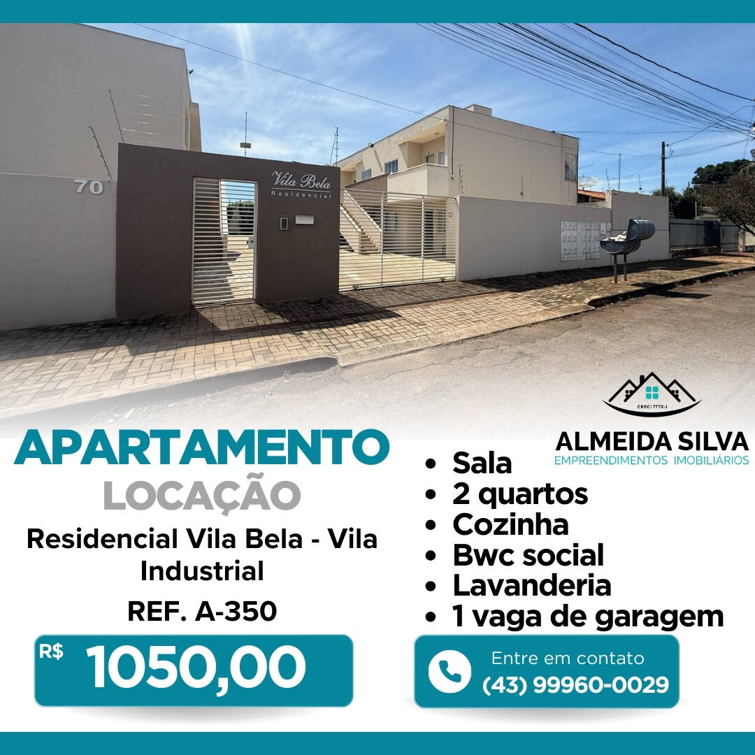 #A-350 - Apartamento para Locação em Arapongas - PR
