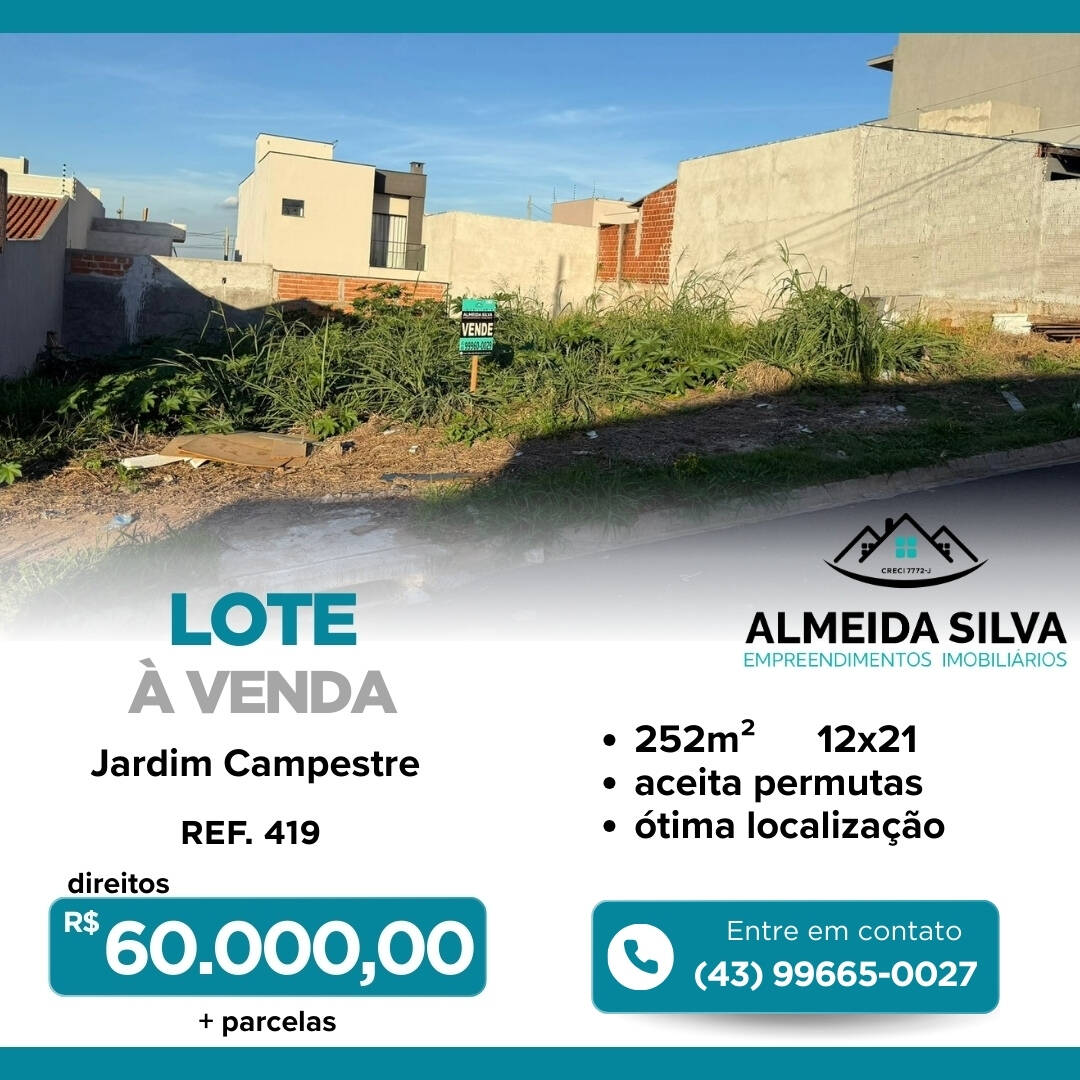 #419 - Área para Venda em Arapongas - PR