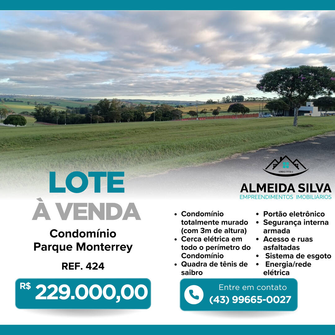 #424 - Área para Venda em Arapongas - PR