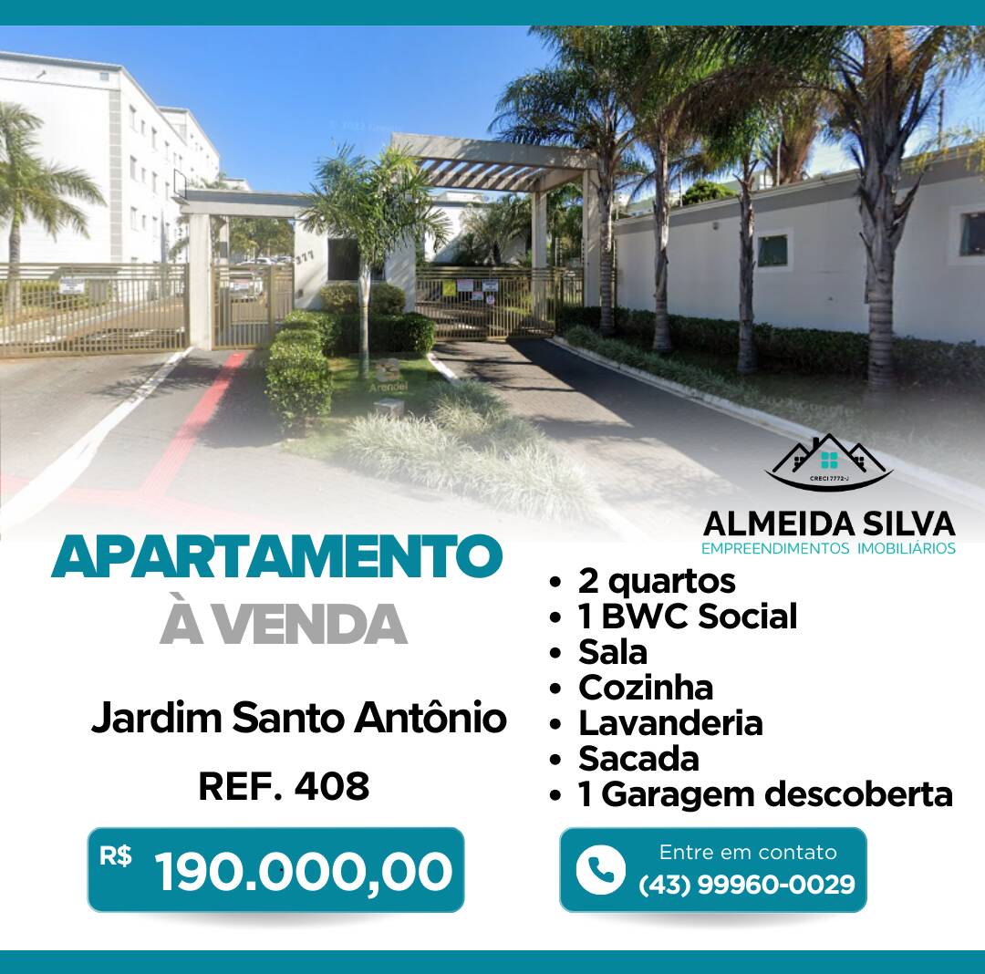 #408 - Apartamento para Venda em Arapongas - PR