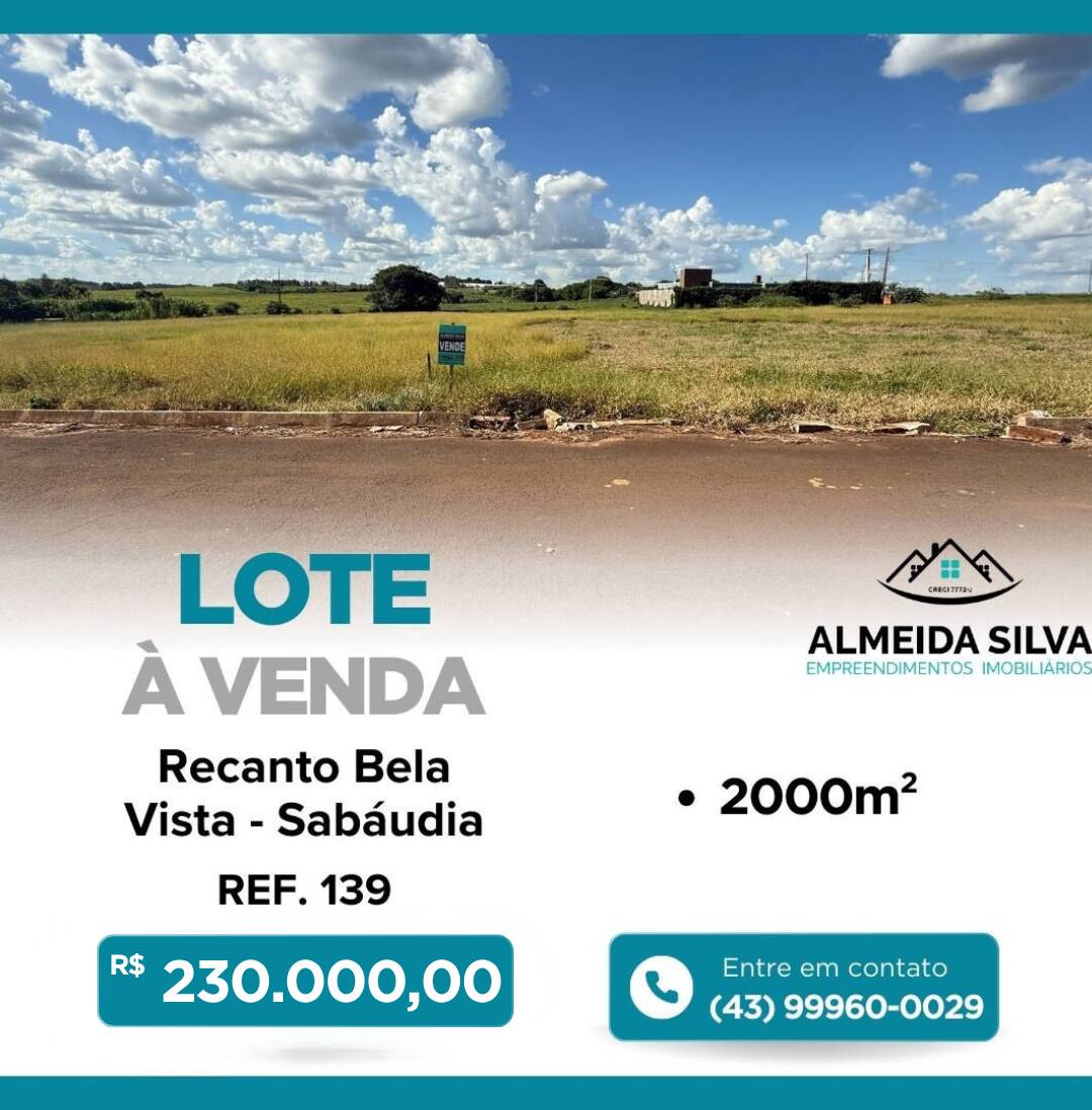 #139 - Terreno para Venda em Sabáudia - PR