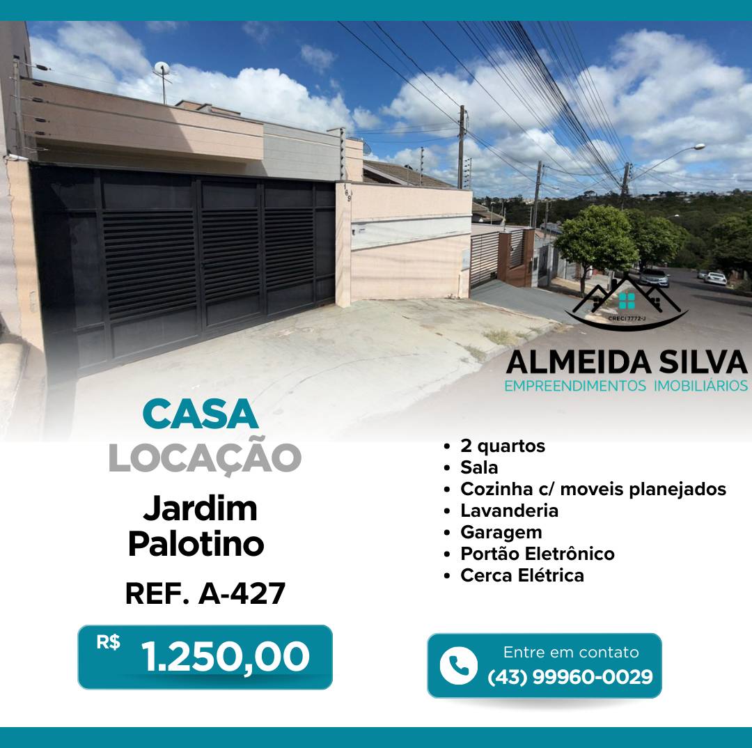 #A-427 - Casa para Locação em Arapongas - PR