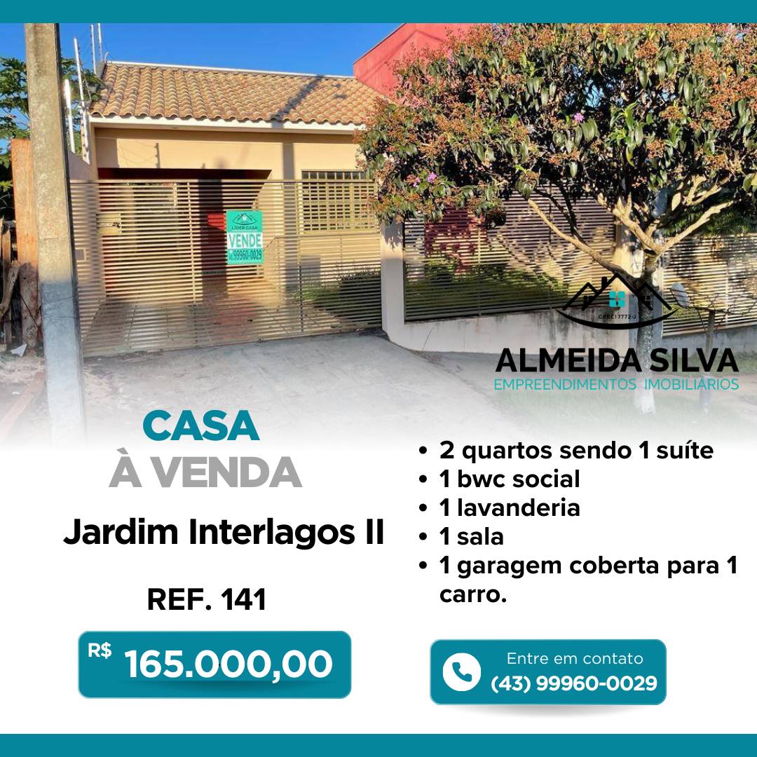 #141 - Casa para Venda em Arapongas - PR