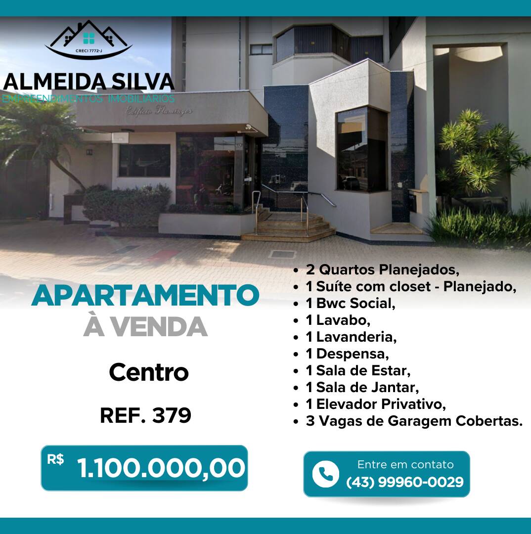 #379 - Apartamento para Venda em Arapongas - PR