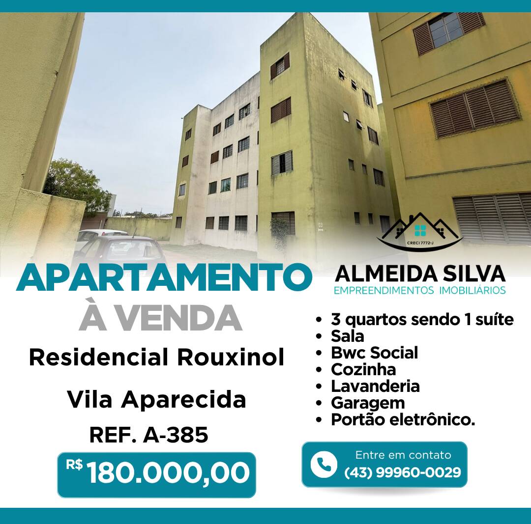 #A-385 - Apartamento para Locação em Arapongas - PR