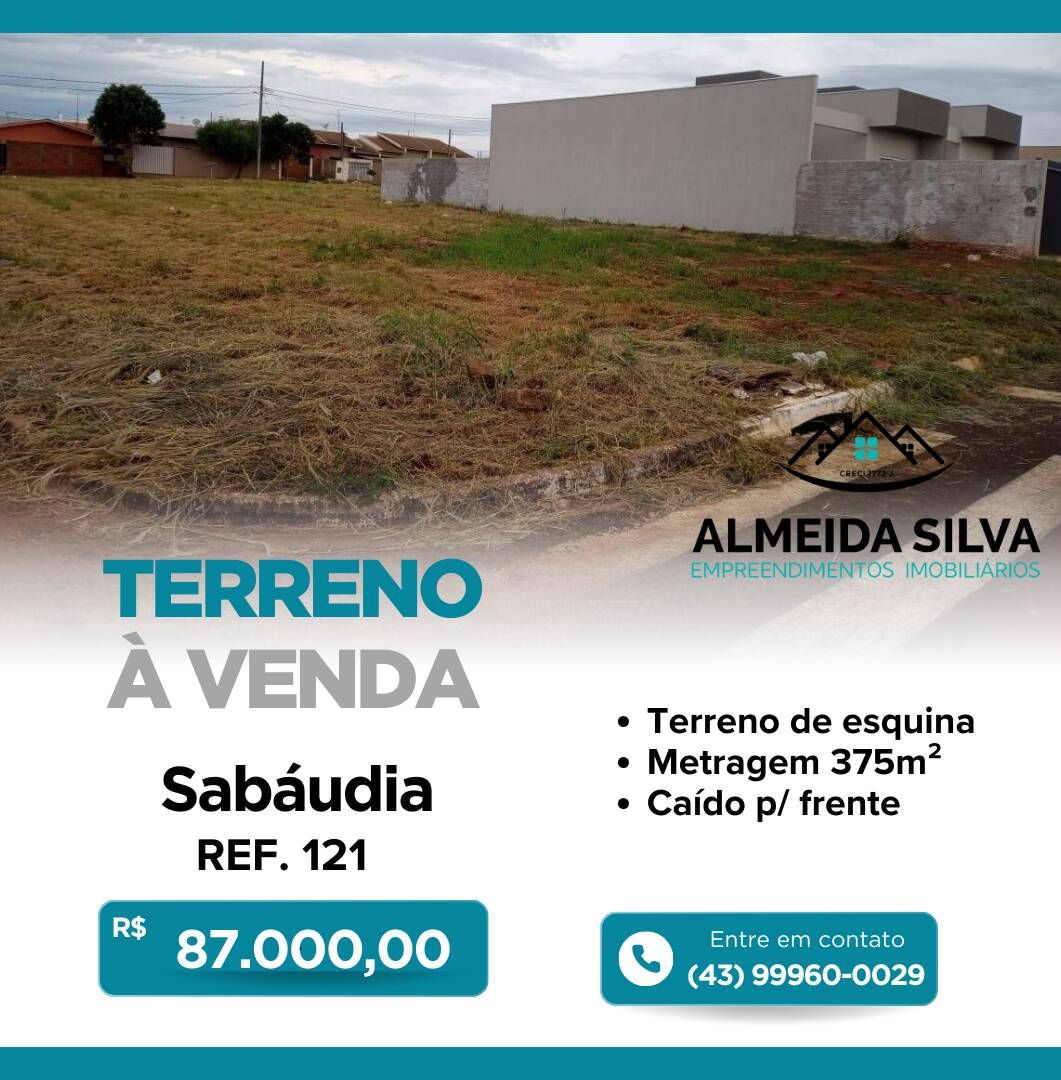 #121 - Terreno para Venda em Sabáudia - PR