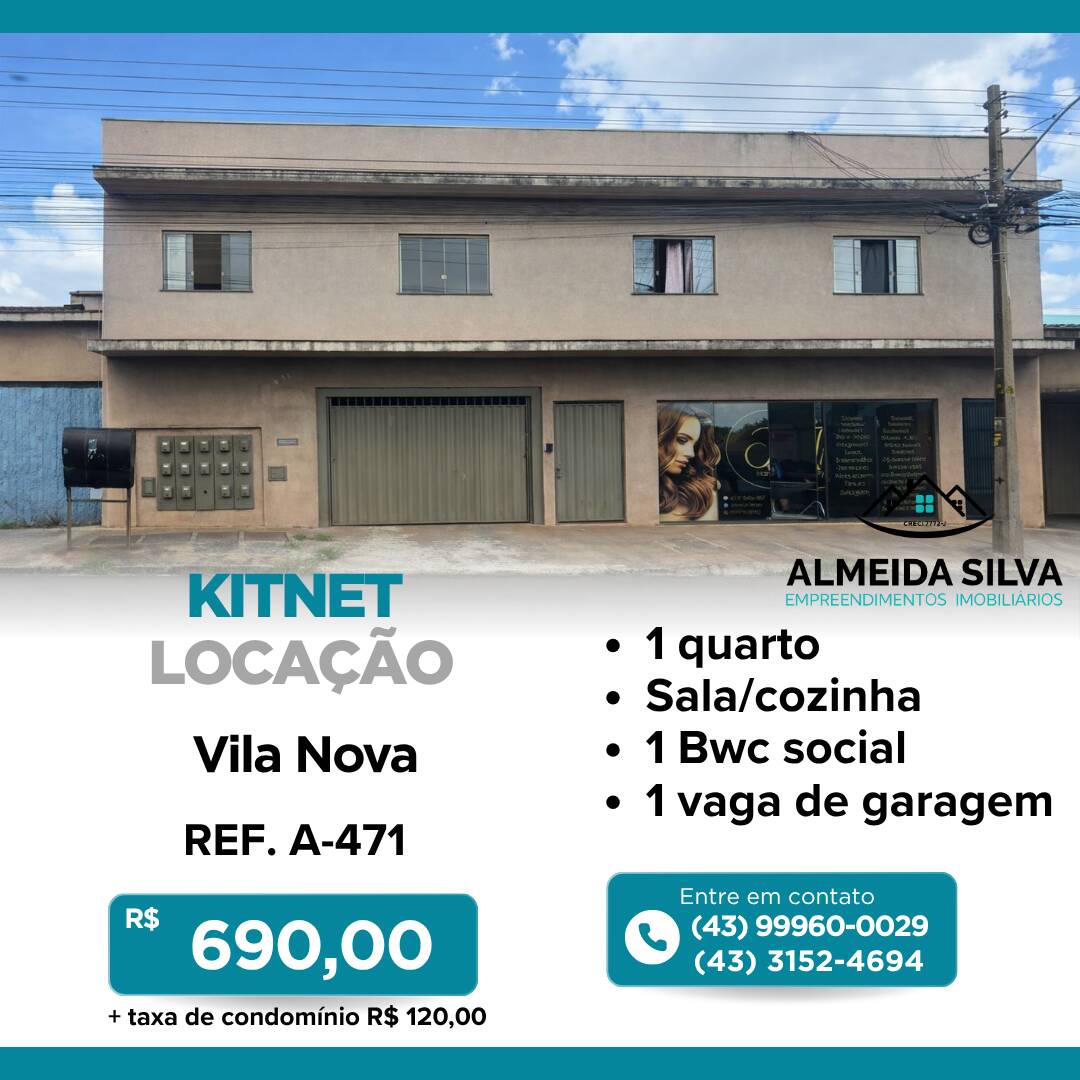 #A-471 - Apartamento para Locação em Arapongas - PR