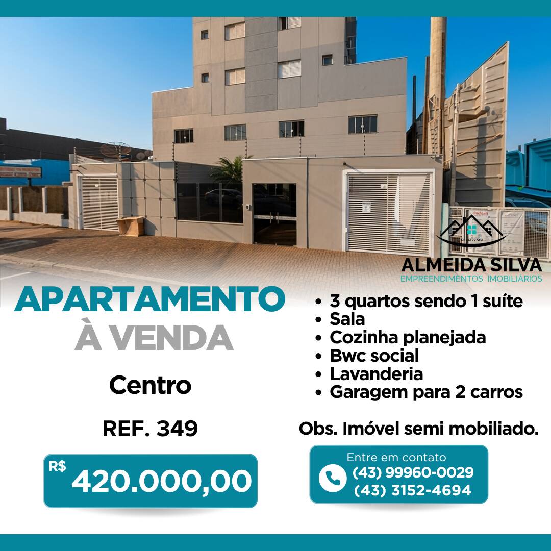 #349 - Apartamento para Venda em Arapongas - PR