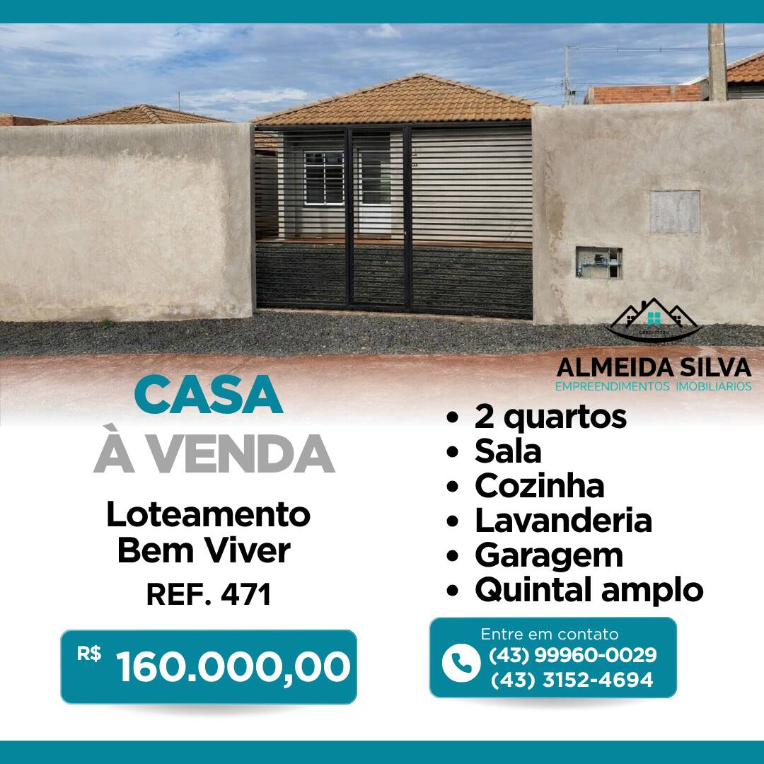#471 - Casa para Venda em Arapongas - PR