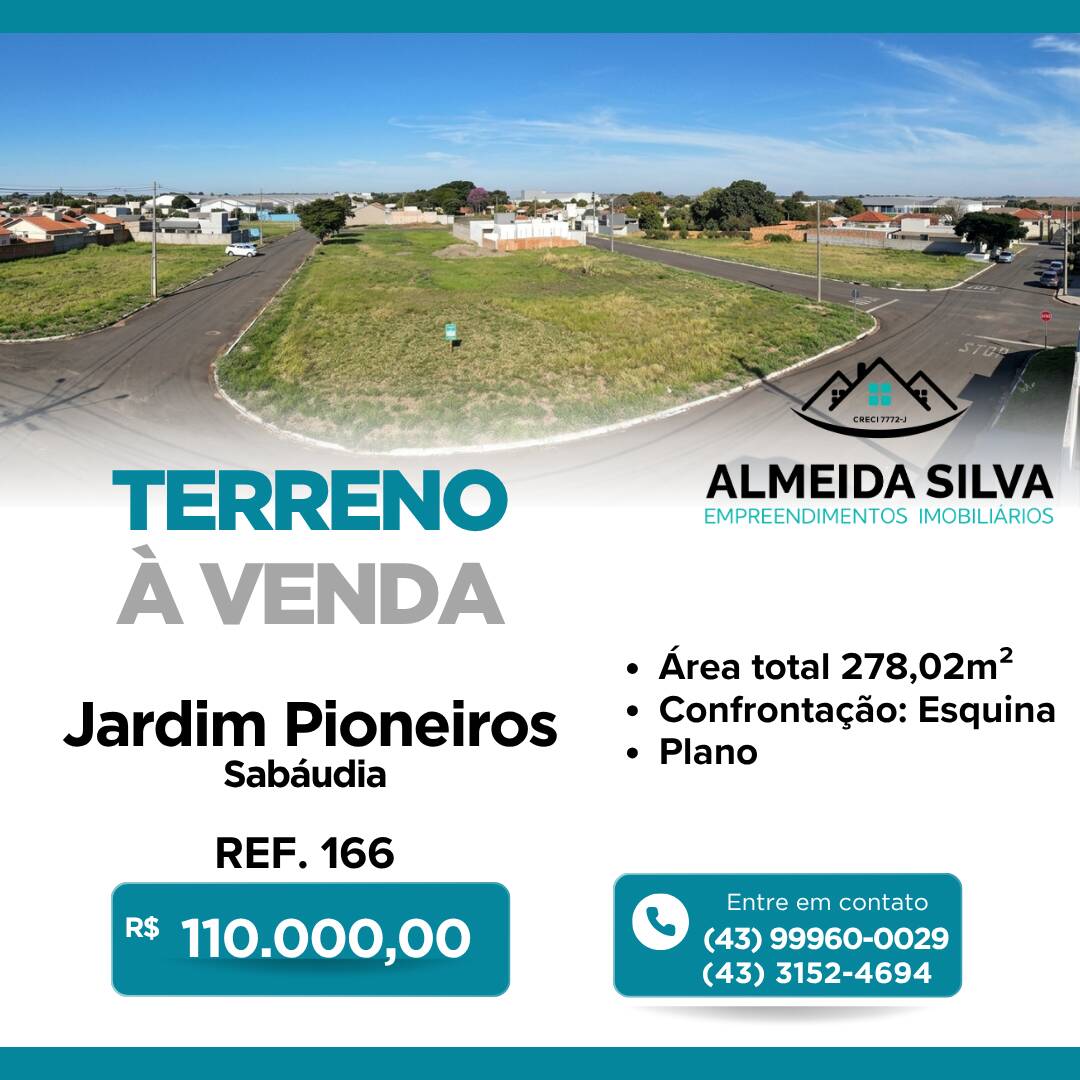 #166 - Terreno para Venda em Sabáudia - PR
