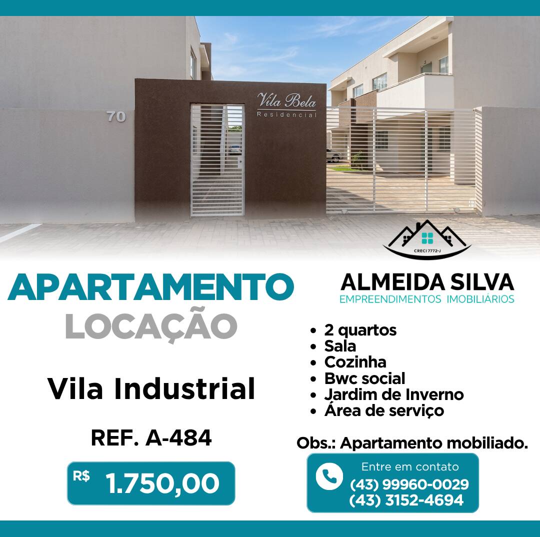 #A-484 - Apartamento para Locação em Arapongas - PR
