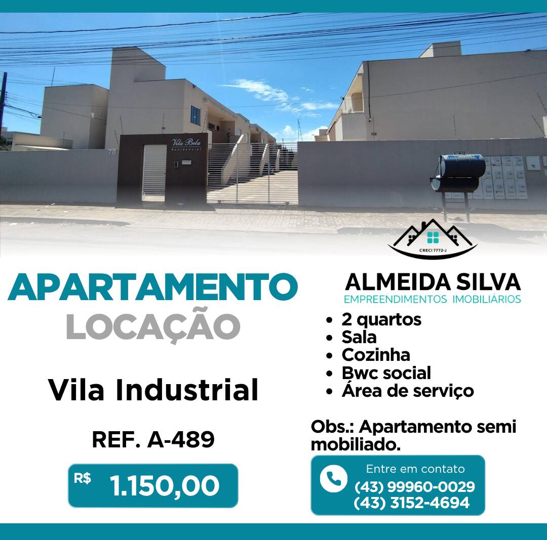 #A-489 - Apartamento para Locação em Arapongas - PR