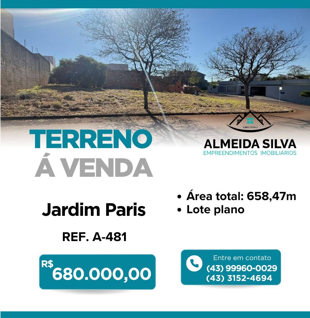 #481 - Terreno para Venda em Arapongas - PR