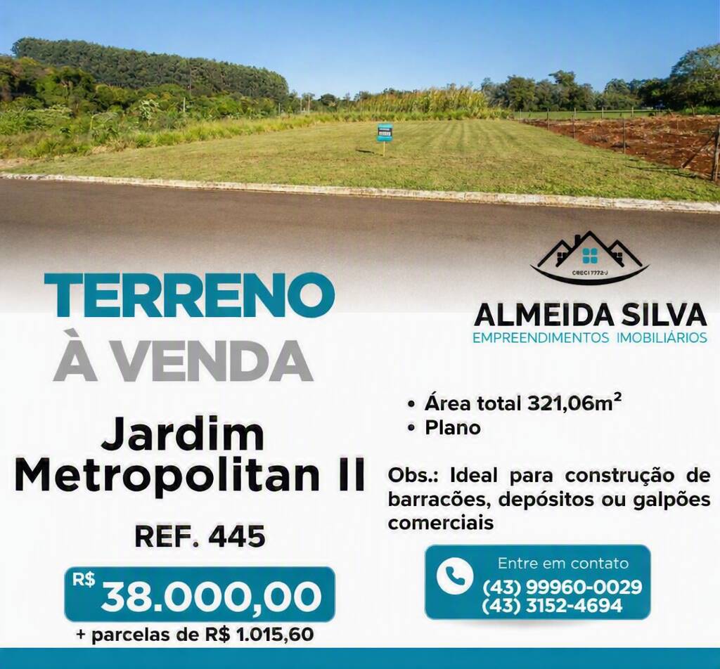 #445 - Área para Venda em Arapongas - PR