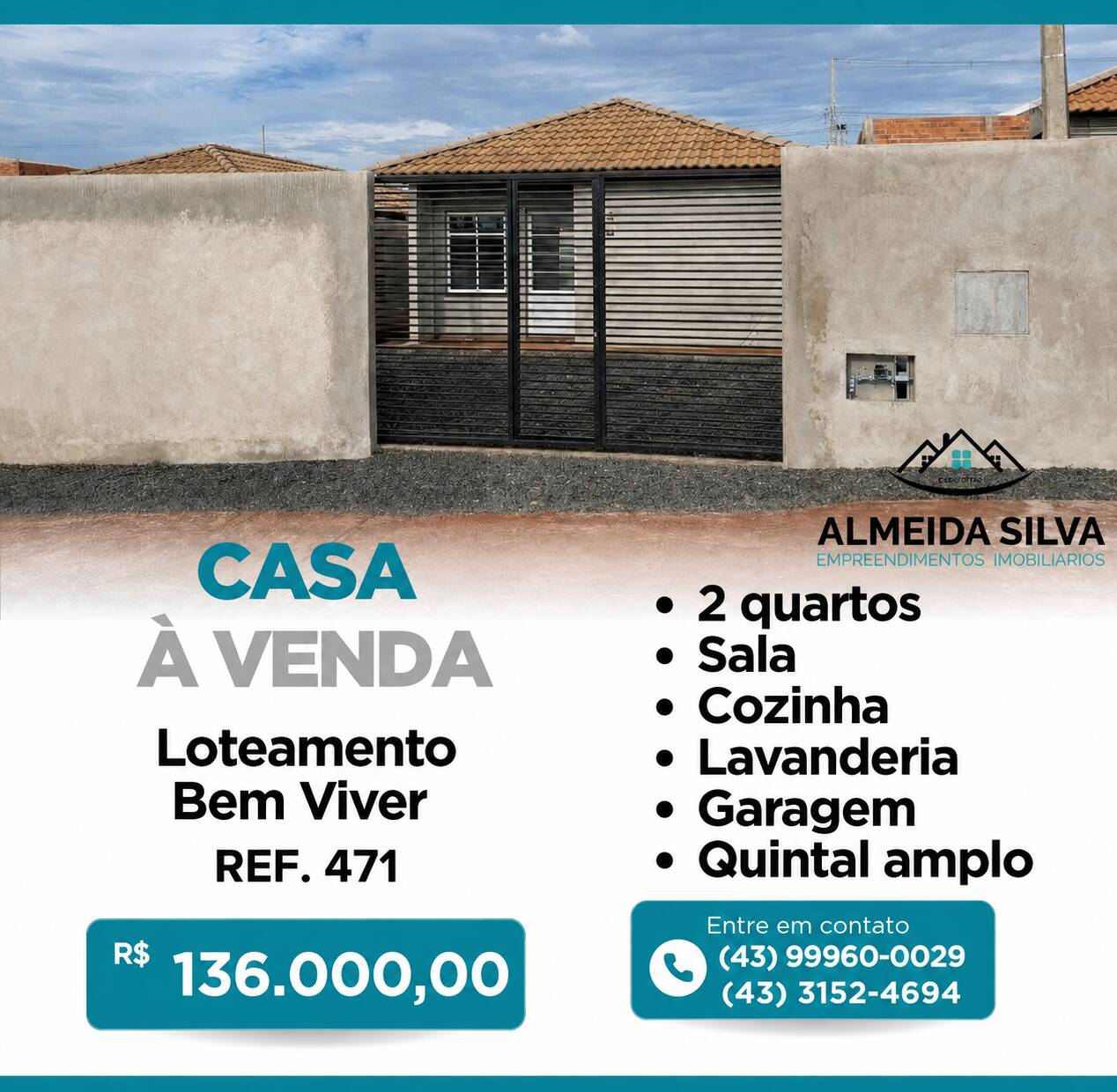 #471 - Casa para Venda em Arapongas - PR