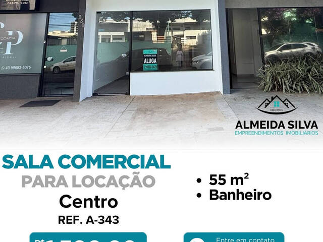#A-343 - Sala para Locação em Arapongas - PR - 1
