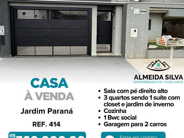 #414 - Casa para Venda em Arapongas - PR - 1