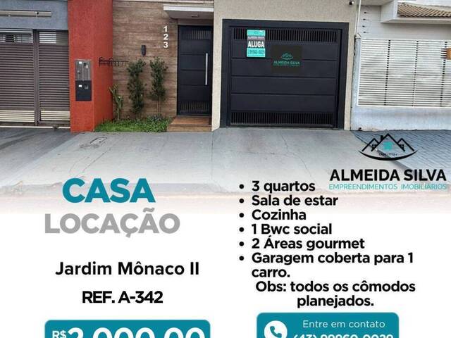 #A-342 - Casa para Locação em Arapongas - PR - 1