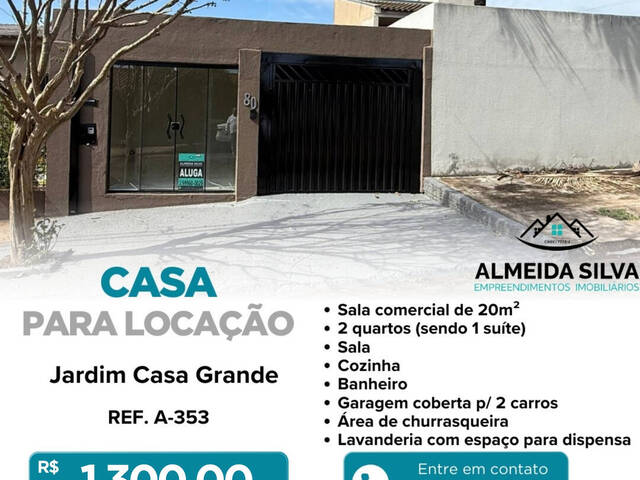 #A-353 - Casa para Locação em Arapongas - PR - 1