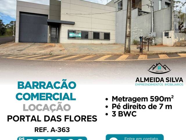 #A-363 - Ponto Comercial para Locação em Arapongas - PR