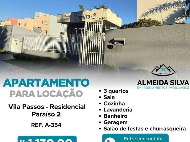 #A-354 - Apartamento para Locação em Arapongas - PR - 1