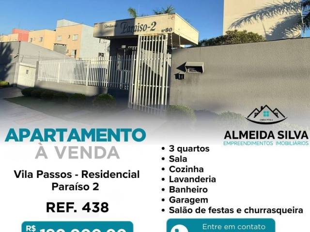 #438 - Apartamento para Venda em Arapongas - PR - 1