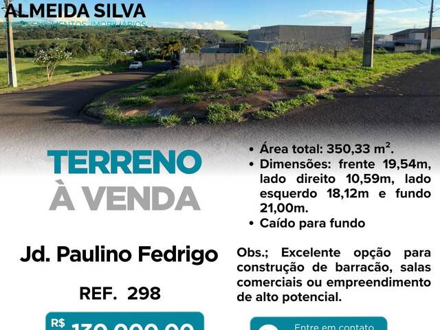 #298 - Terreno para Venda em Arapongas - PR