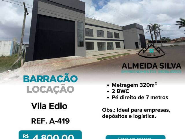Locação em Vila Edio - Arapongas
