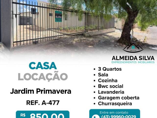 Locação em Jardim Primavera - Arapongas