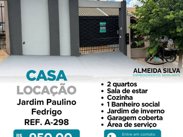 #A-478 - Casa para Locação em Arapongas - PR