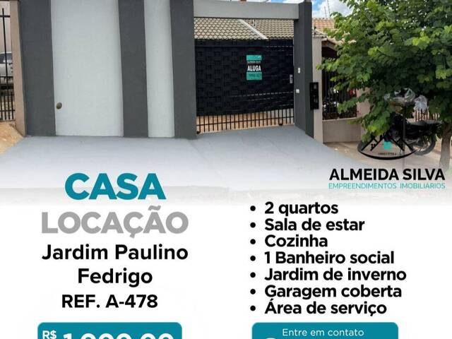 Locação em Jardim Paulino Fedrigo - Arapongas