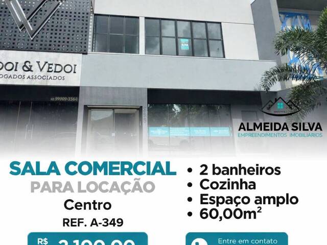 #A-349 - Sala para Locação em Arapongas - PR