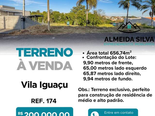 #174 - Terreno para Venda em Arapongas - PR