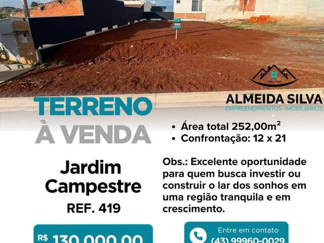 Venda em Jardim Campestre - Arapongas