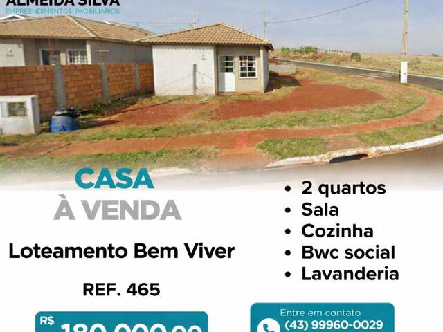 Venda em Loteamento Bem Viver Arapongas - Arapongas