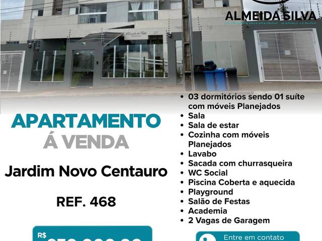 #468 - Apartamento para Venda em Arapongas - PR - 1