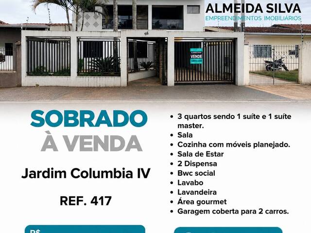 #417 - Casa para Venda em Arapongas - PR - 1